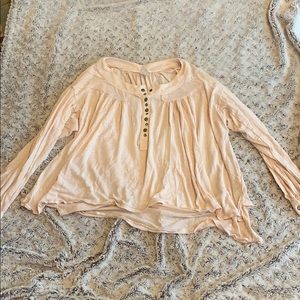 Free People Palm Henley Long Sleeve Tee Size XS
